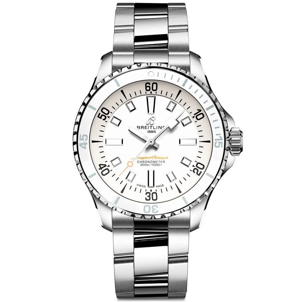 [2026 Mirror Grade]【Free Shipping】BREITLINGSuperocean 36mm White Dial Ladies Automatic Bracelet Watch