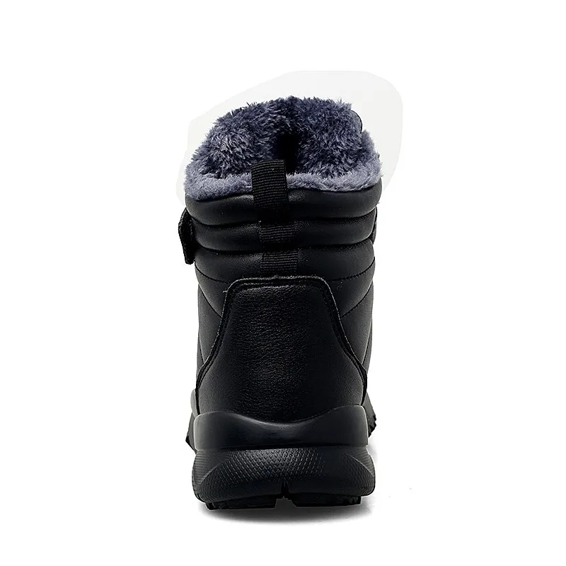 New Waterproof Snow Boots Women Winter Thick Plush Ankle Boots Woman Non Slip Warm Winter Shoes Ladies Leather Boots