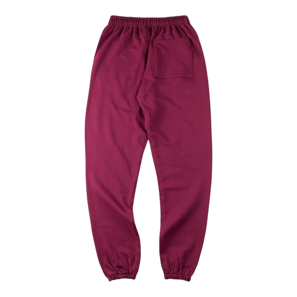 Sp5der Burgundy Sneaker Sole Print Sweatpants