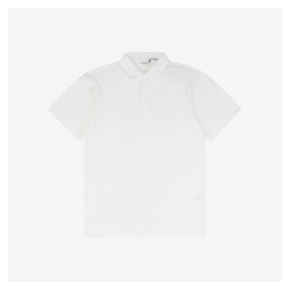 BBry Oak Leaf Equestrian Embroidery Polo T-Shirt (Black/White)