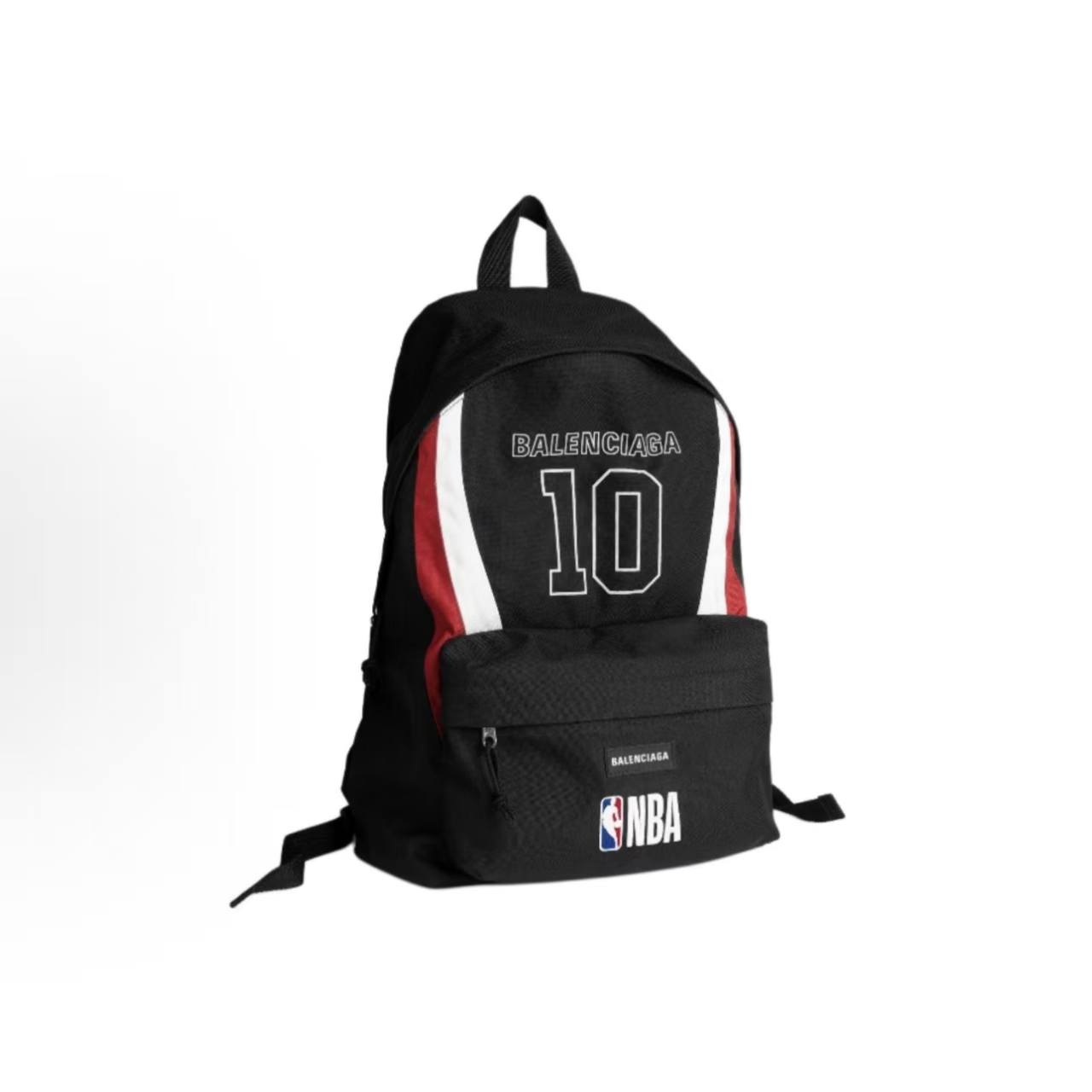 Balenciaga Explorer NBA 10 Striped Backpack  Black