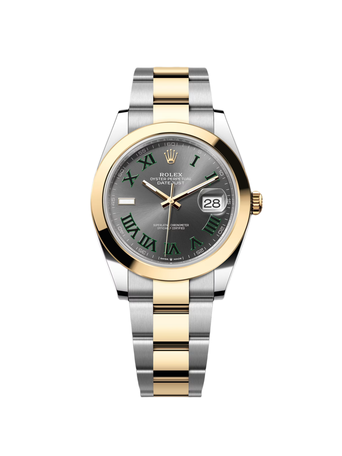 [2026 Mirror Grade]RLX Datejust 41mm 126303 Slate Roman Oyster Steel and Yellow Gold Mens Watch