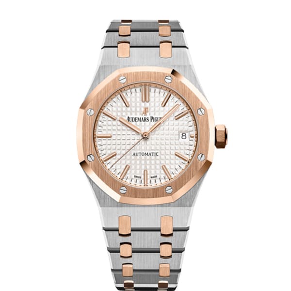 [2026 Mirror Grade]Audemars Piguet Royal Oak Selfwinding Silver dial, 37mm, Steel and 18k Rose gold,