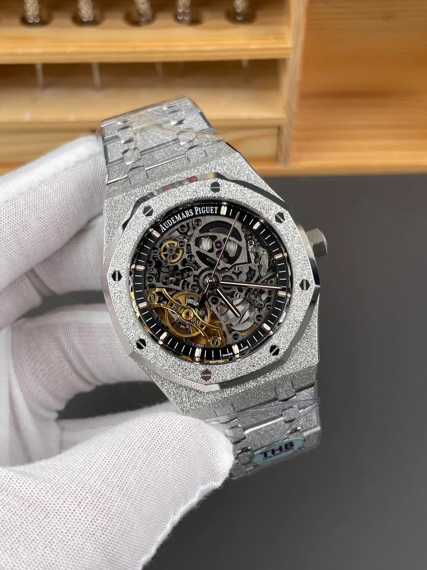 Royal Oak 15407 Frosted White Gold Skeleton