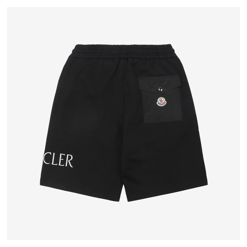 Mxxcler Contrast Back Pocket Shorts (Black/Grey/White)