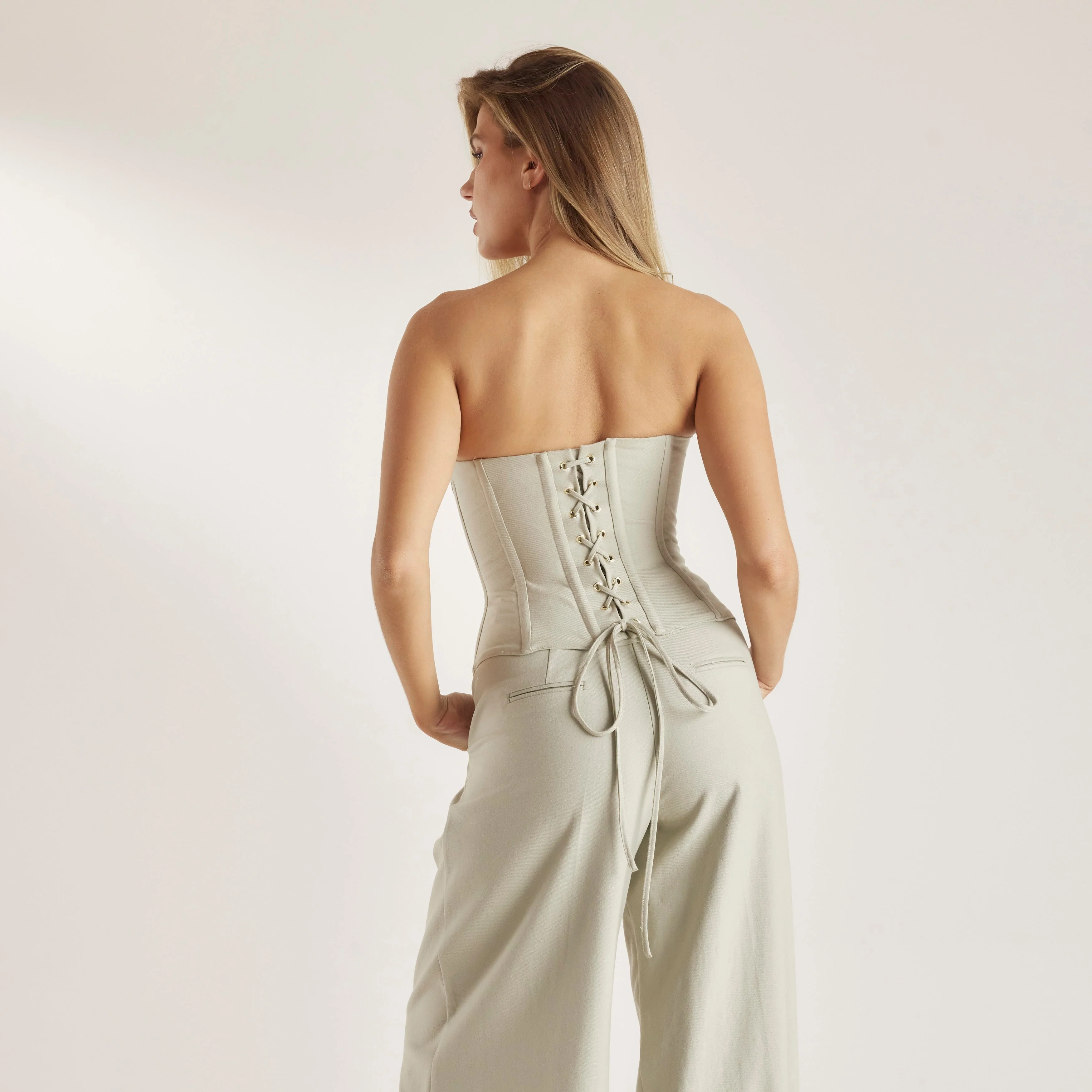 Bandeau Corset Top - Sage