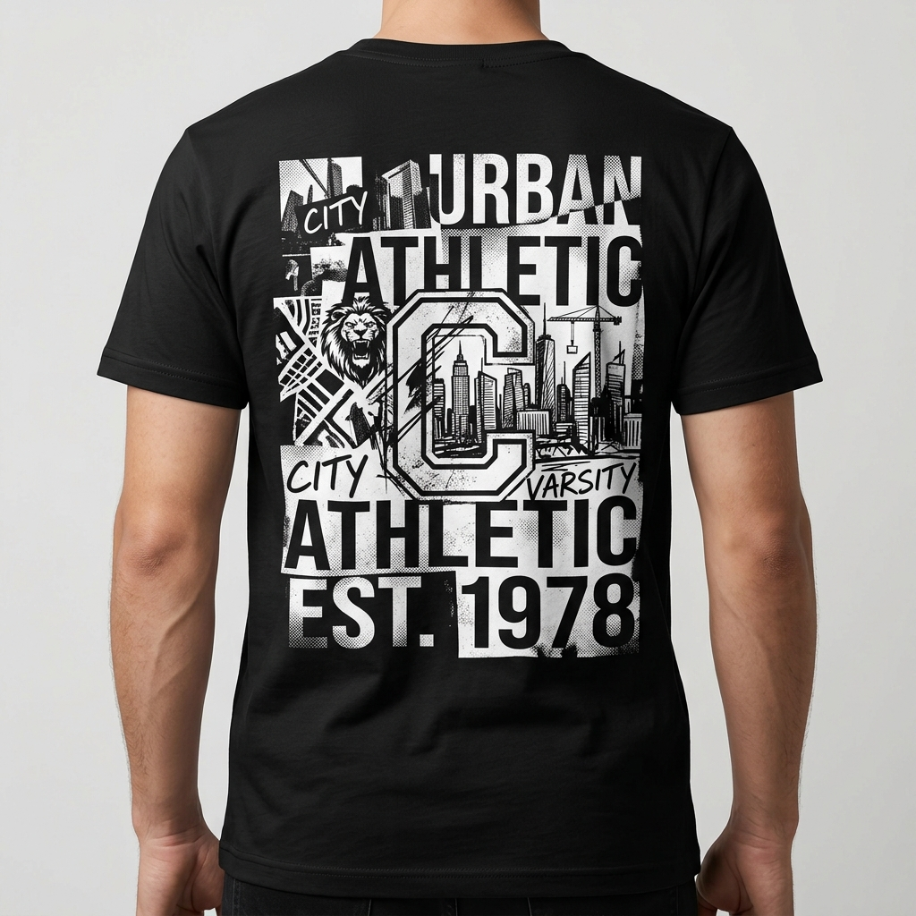 City Varsity Tee, Vintage Athletic Graphic T-Shirt, Unisex Streetwear Shirt CityTee3