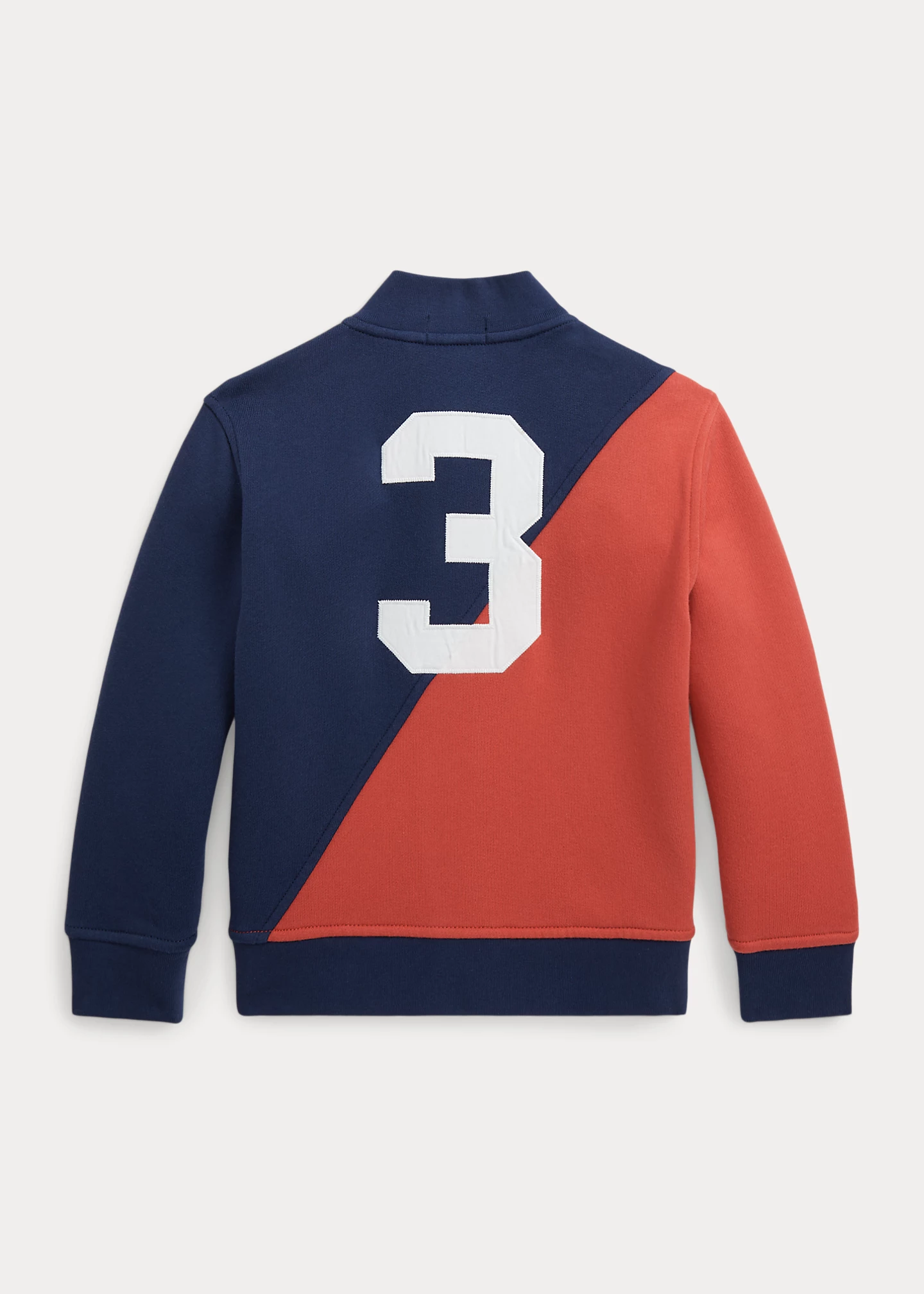 Nautical-Flag Fleece Baseball Jacket