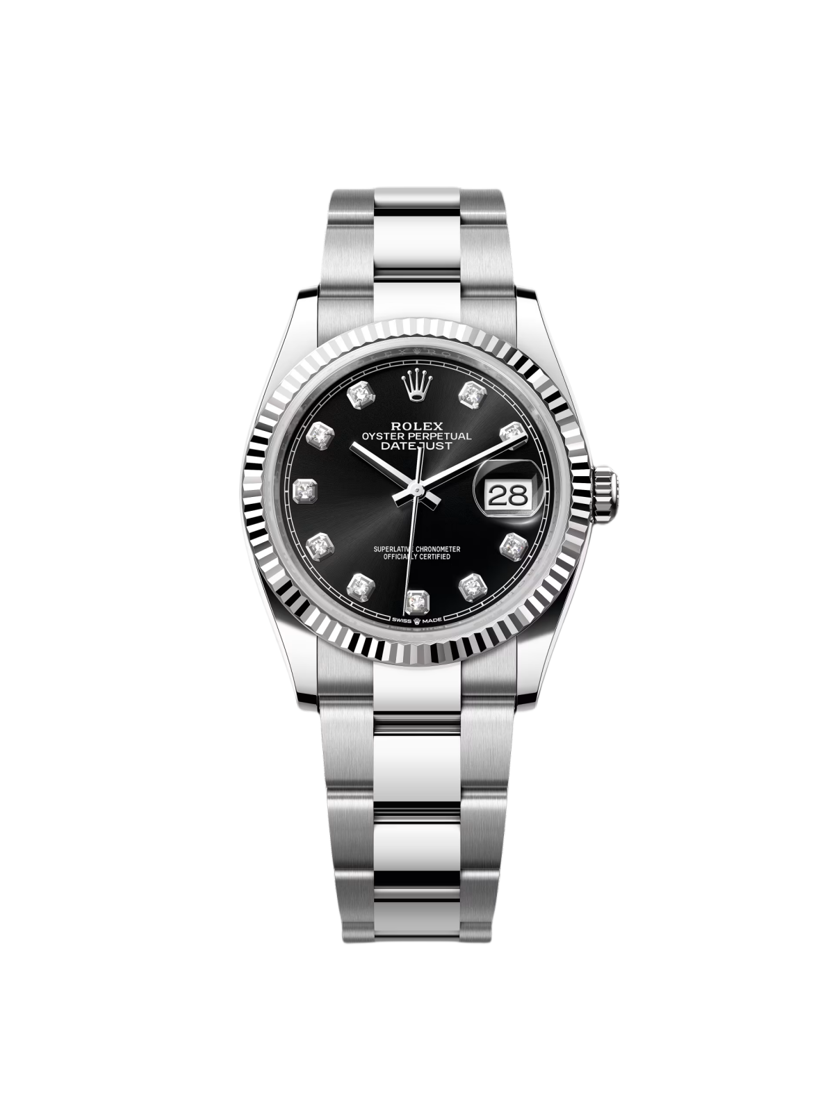 [2026 Mirror Grade]RLX  Datejust 36mm 126234 Black Diamond Dial Stainless Steel Oyster Mens Watch