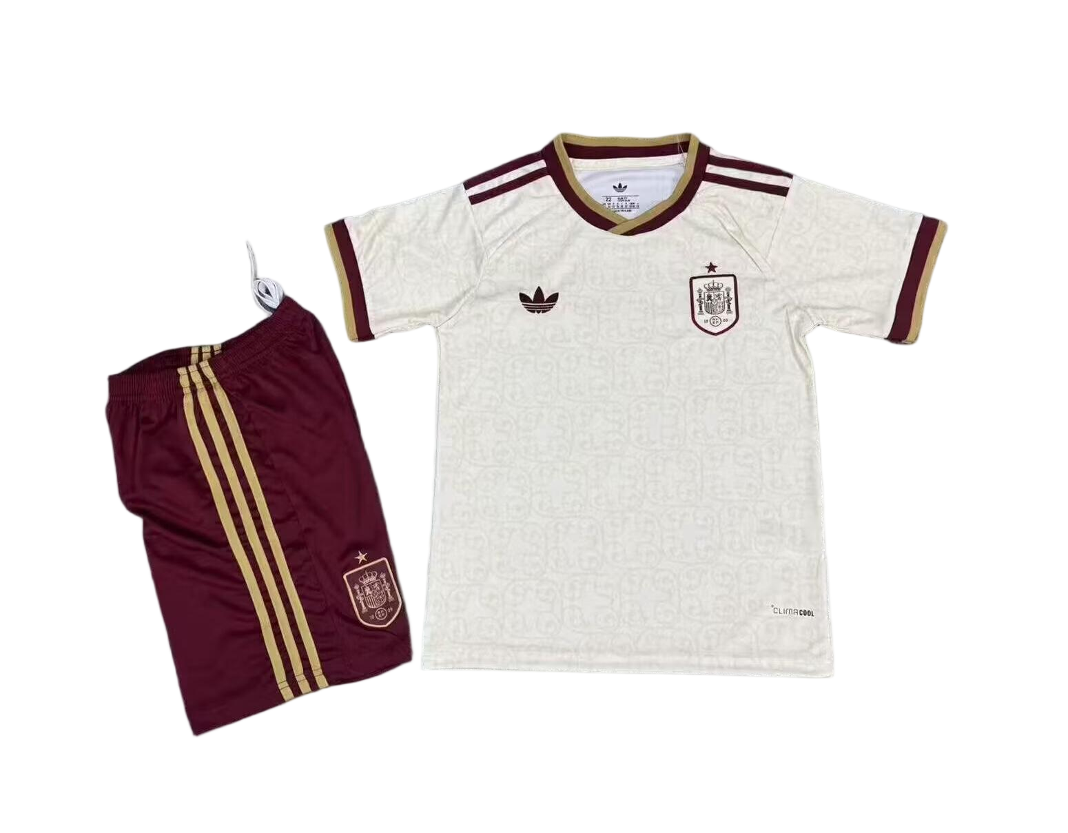 Spain Soccer Jersey Away Kids Kit Jersey+Shorts World Cup 2026