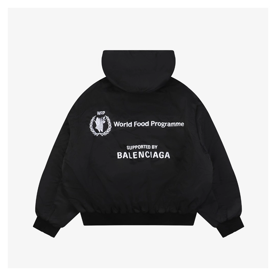 Blcg World Food Programme Logo Hooded Padded Jacket