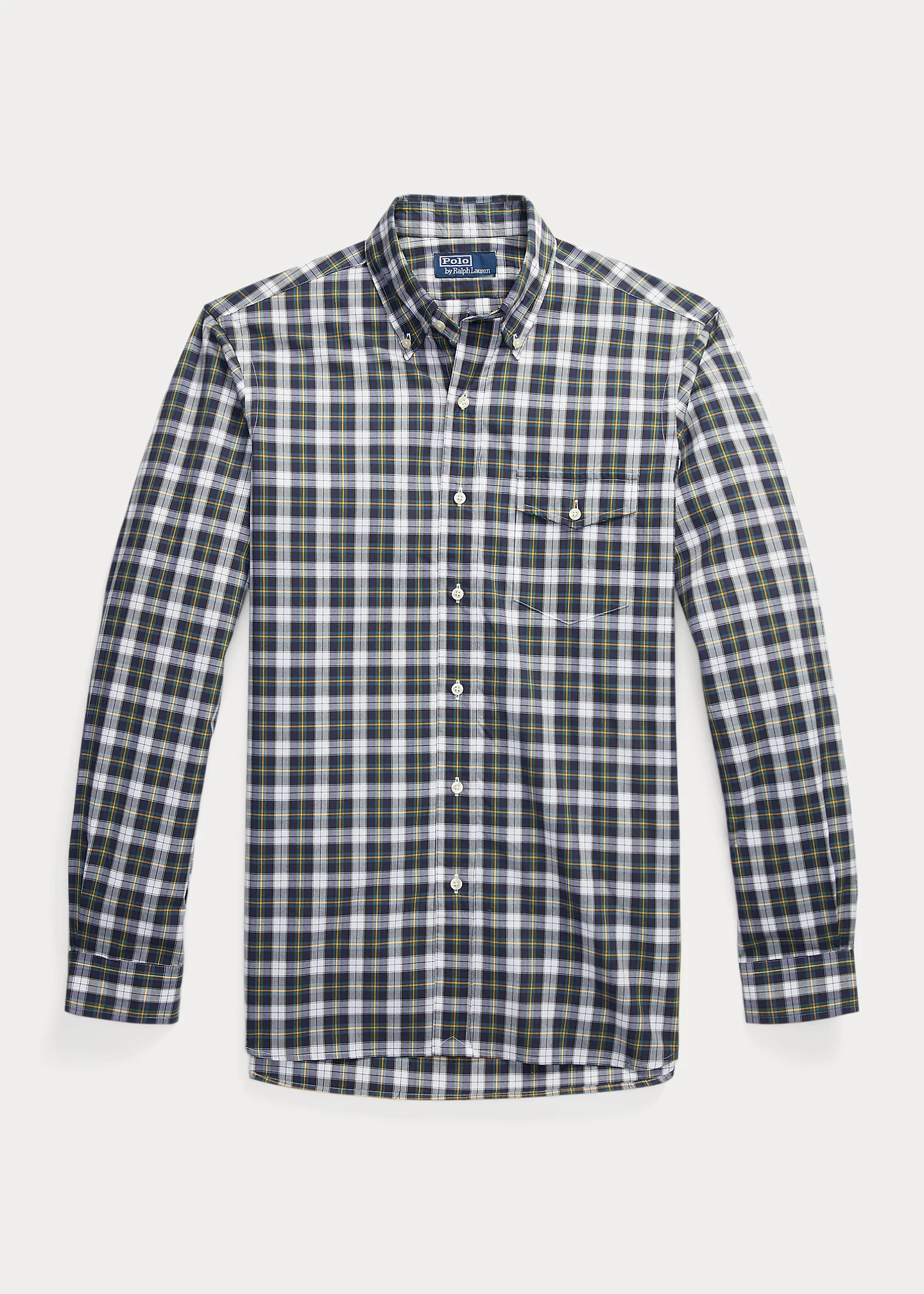 Classic Fit Plaid Poplin Shirt