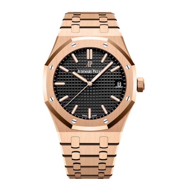 [2026 Mirror Grade]Audemars Piguet Royal Oak Selfwinding, 41mm, 18k Rose Gold, Black Dial, 15500OR.OO.1220OR.01