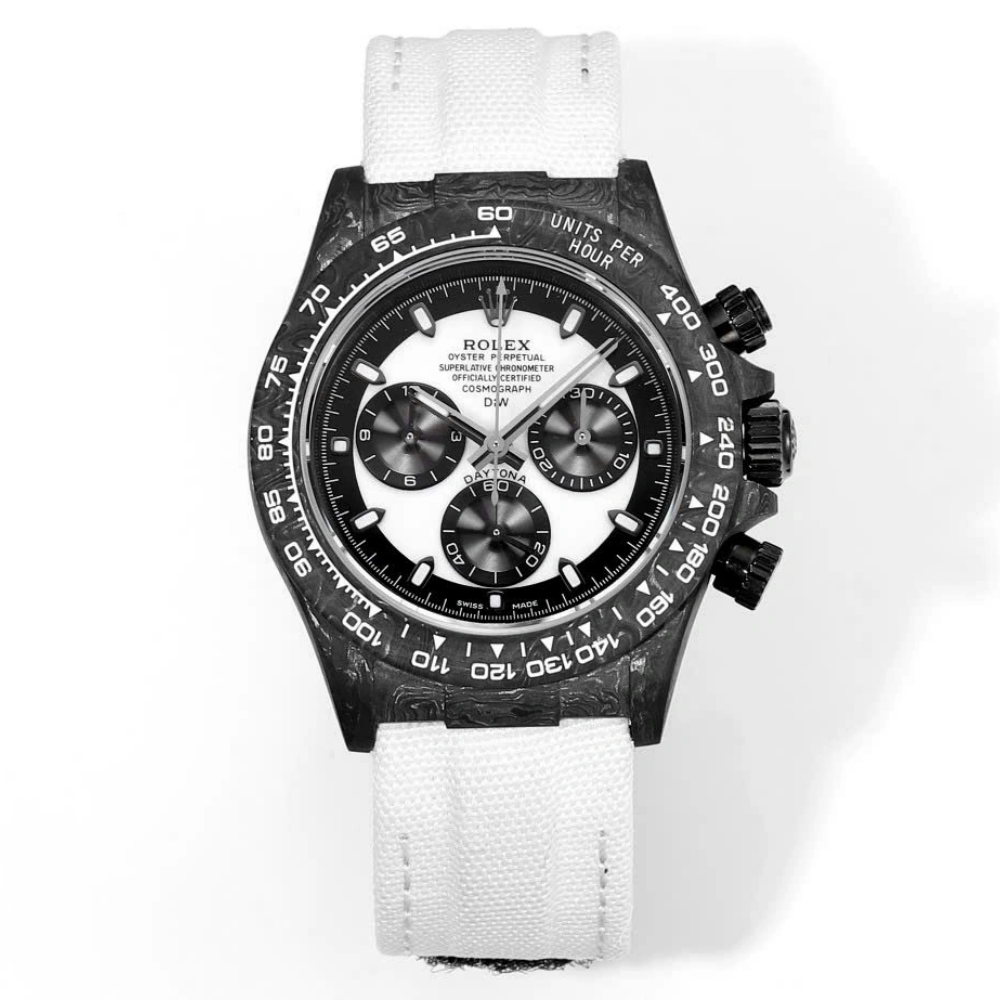 [2026 Mirror Grade]Rolex Daytona Choronograph DIW Cream Carbon 40mm Replica 1:1 – Top Quality Version