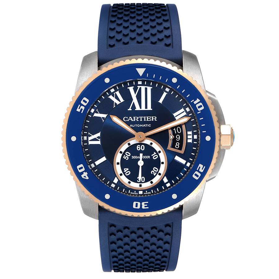 [2026 Mirror Grade]CALIBRE ROSE GOLD MIX BLUE 42mm