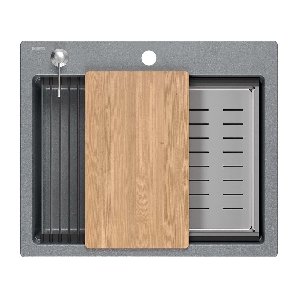 ROOT Zlewozmywak Root Chef Multi, 59,5 x 50 x 21,5 cm, z akcesoriami, szary