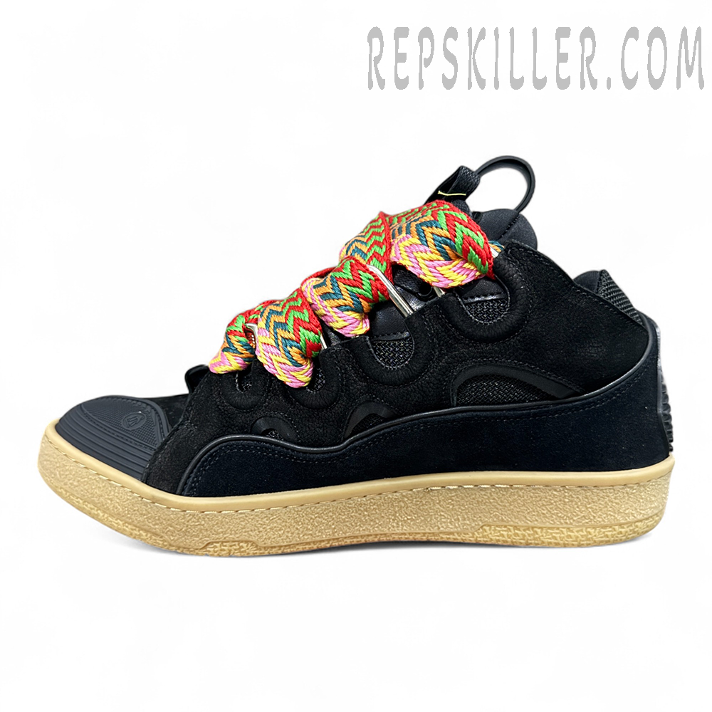 Lanvin Curb Sneakers 'Black Multicolor Laces'