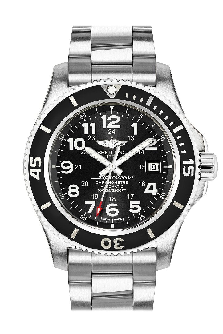 [2026 Mirror Grade]Breitling Superocean II 44 Black Dial Steel Men's Watch A17392D7 B1A1