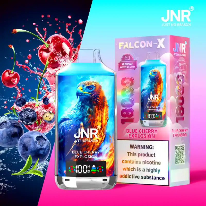 JNR - Falcon X - 18K Puffs - Disposable Vape - Blue Cherry Explosion
