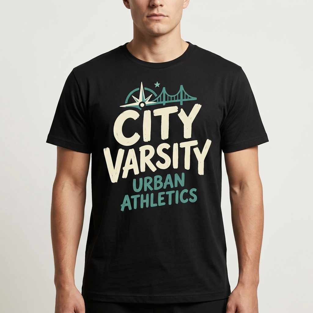 City Varsity Tee, Vintage Athletic Graphic T-Shirt, Unisex Streetwear Shirt CityTee2