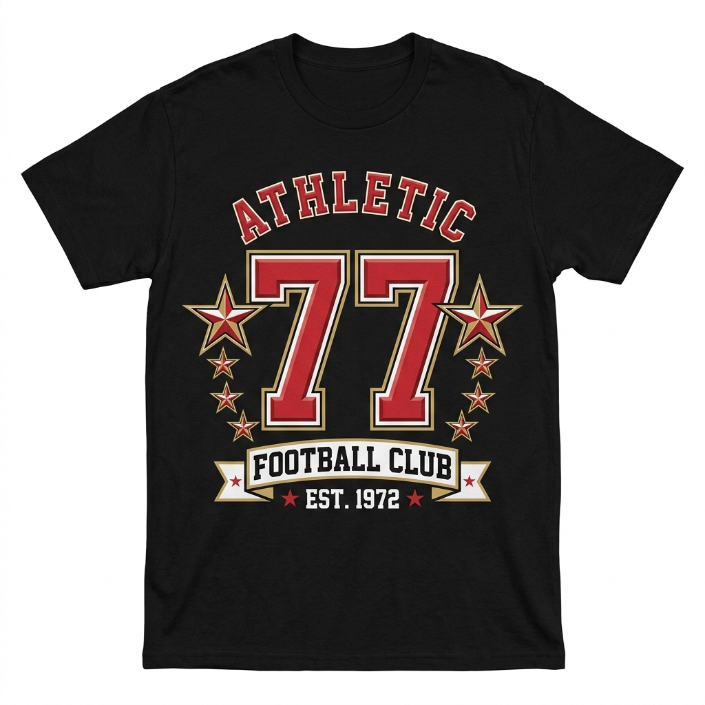 Unisex Loose Fit T-Shirt 100% Cotton Soft Comfortable Summer Casual Printed Top Soccer