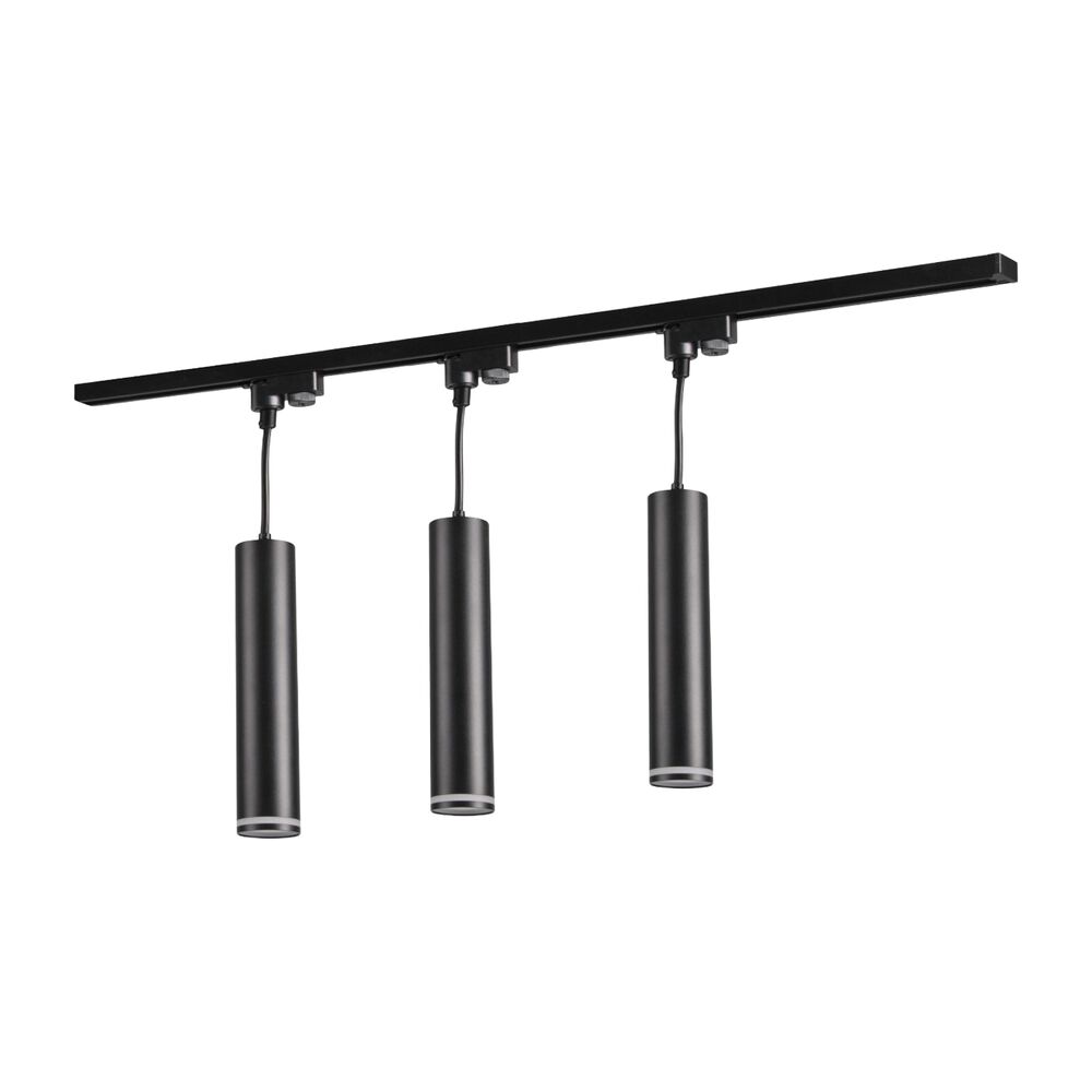 SANICO Lampa sufitowa wisząca Sanico Goldlux Paris, na szynie, 3 x 10GU, 1 m, czarna