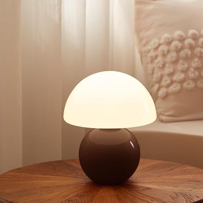 DESIGNLUME Mushroom Lamp Table Lamp for Bedroom