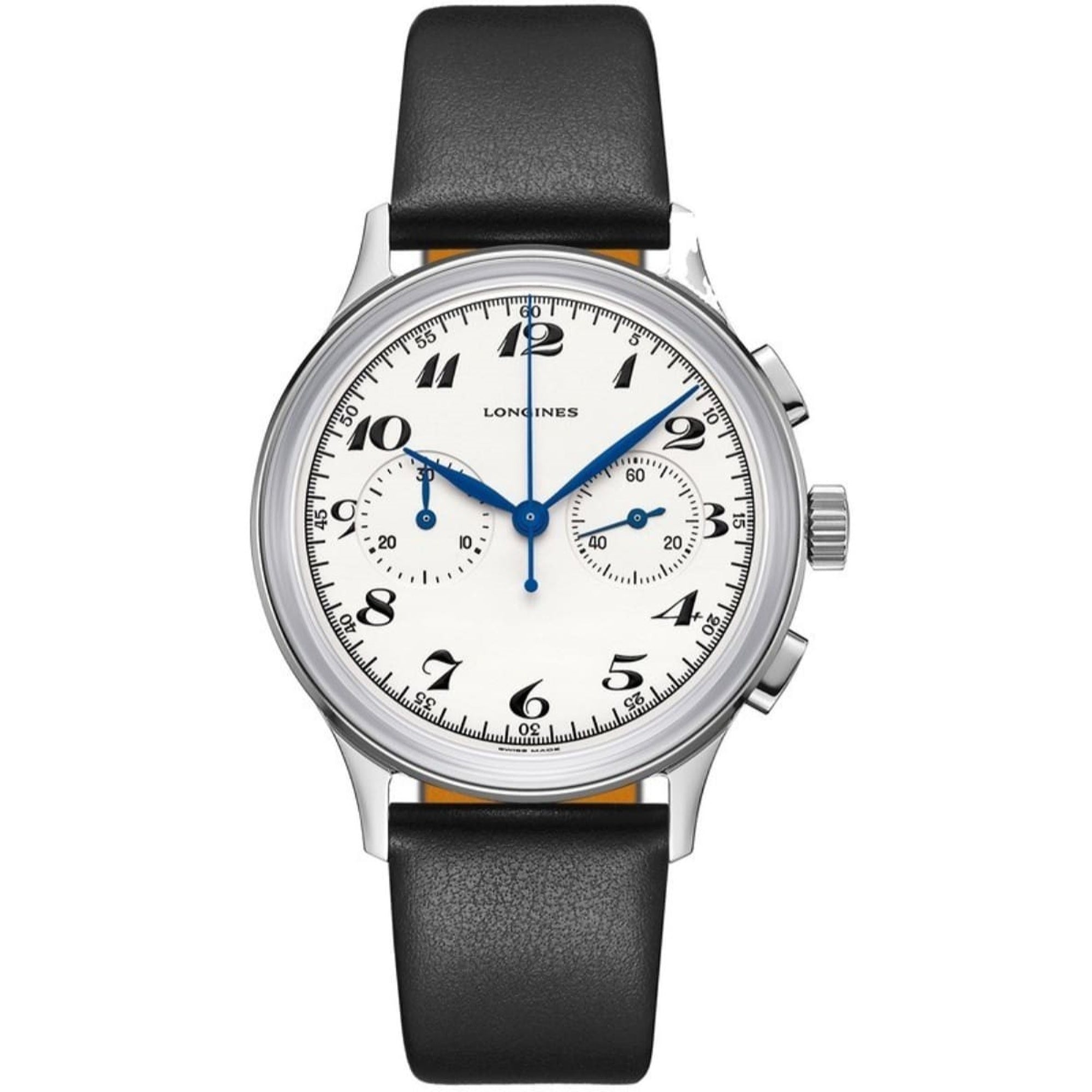 [2026 Mirror Grade]Longines Men's L2.827.4.73.0 Heritage Chronograph Black Leather Watch