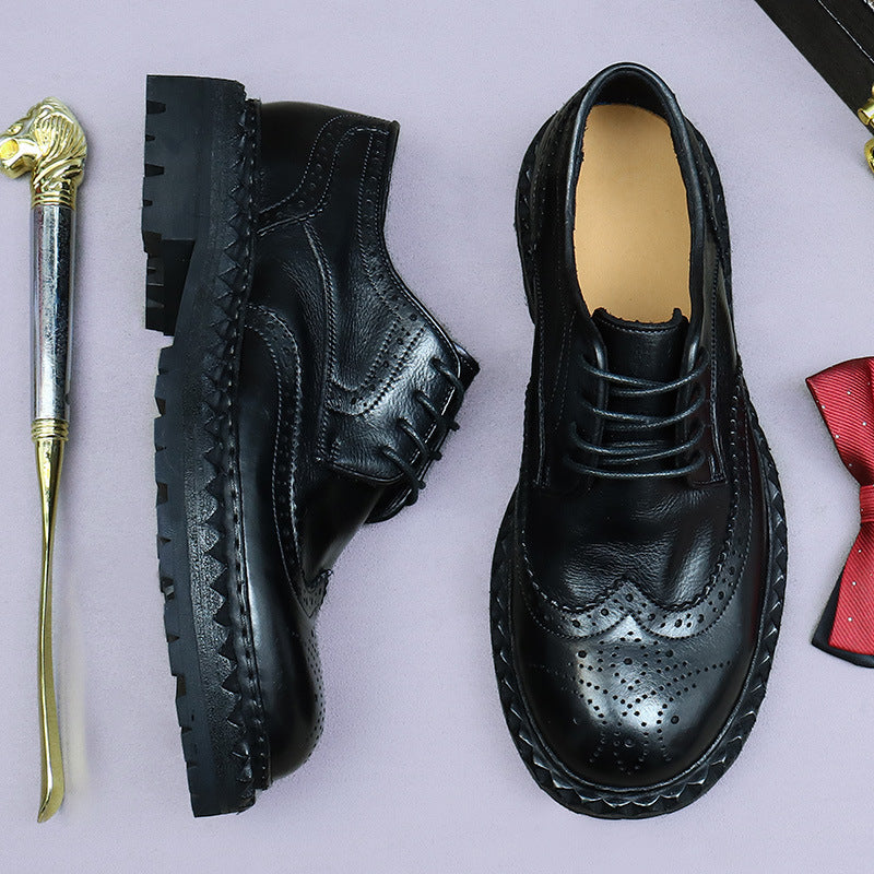 (Ships on 6 days)Men’s Genuine Leather Brogue Shoes 82713