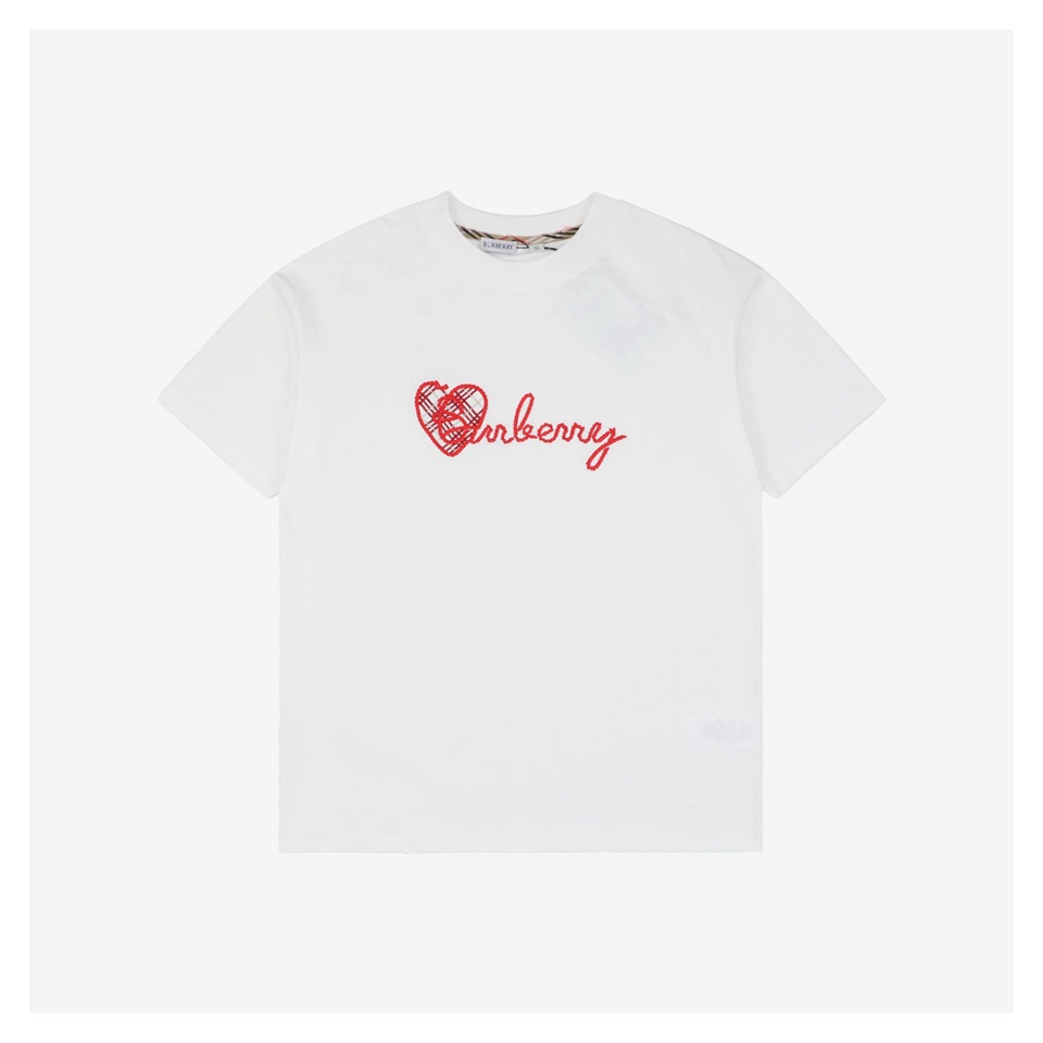 BBry Heart Rope Embroidery T-Shirt (Black/White)