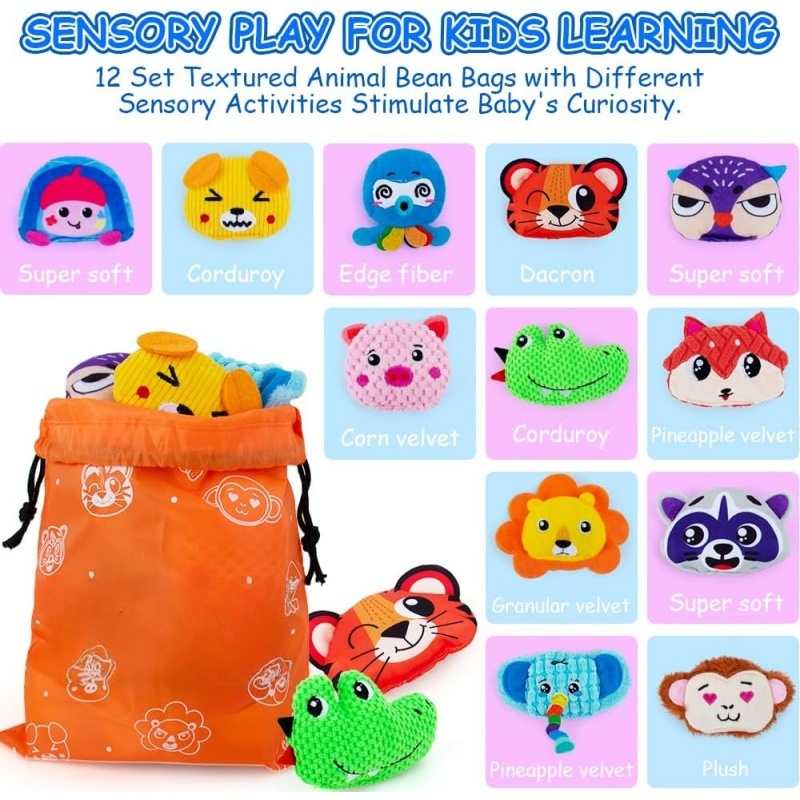 Sensory Bean Bag for Kids 12 Pack