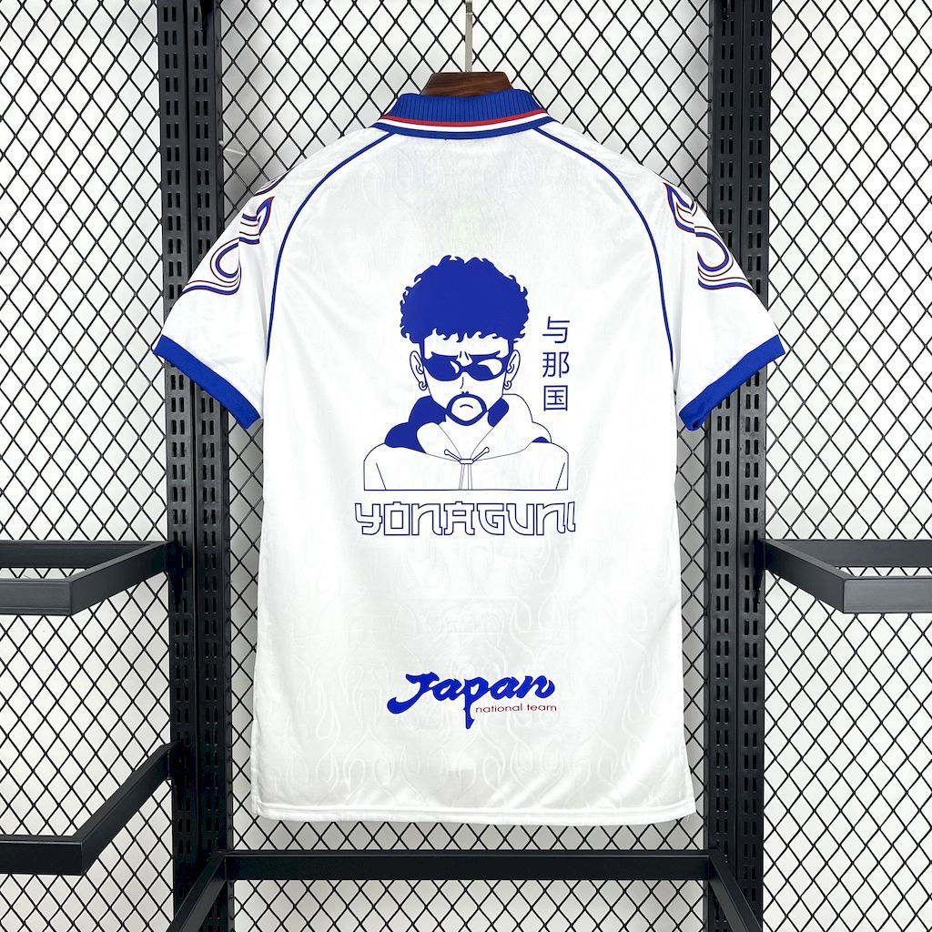 Japan Retro Soccer Jersey  Away x Bad Bunny Custom Shirt 1998-99