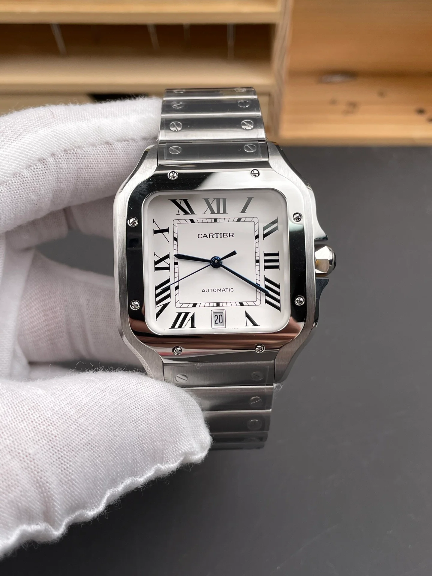Santos White Dial Men