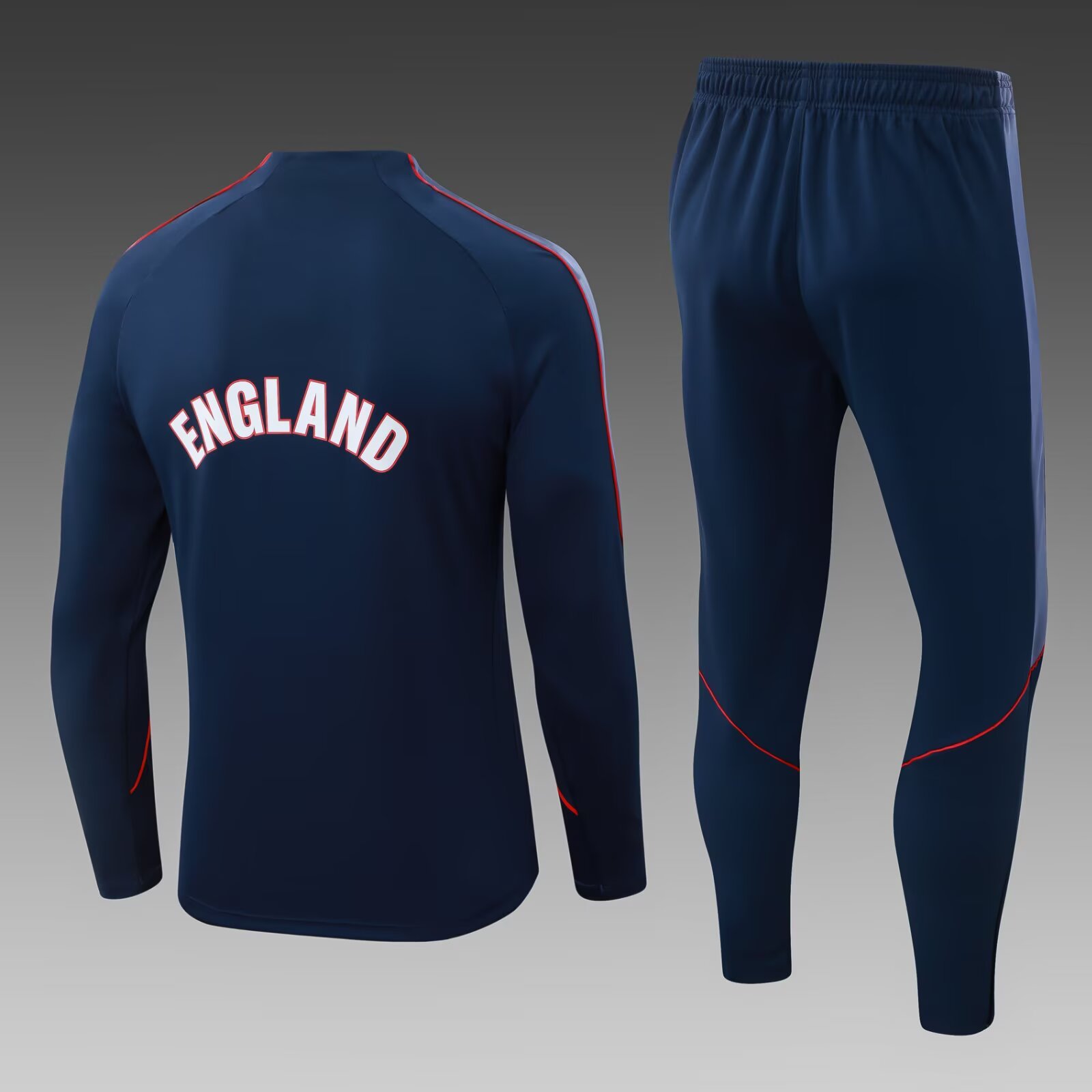 2026 England Half-Zip Training Suit Royal Blue Jersey Set