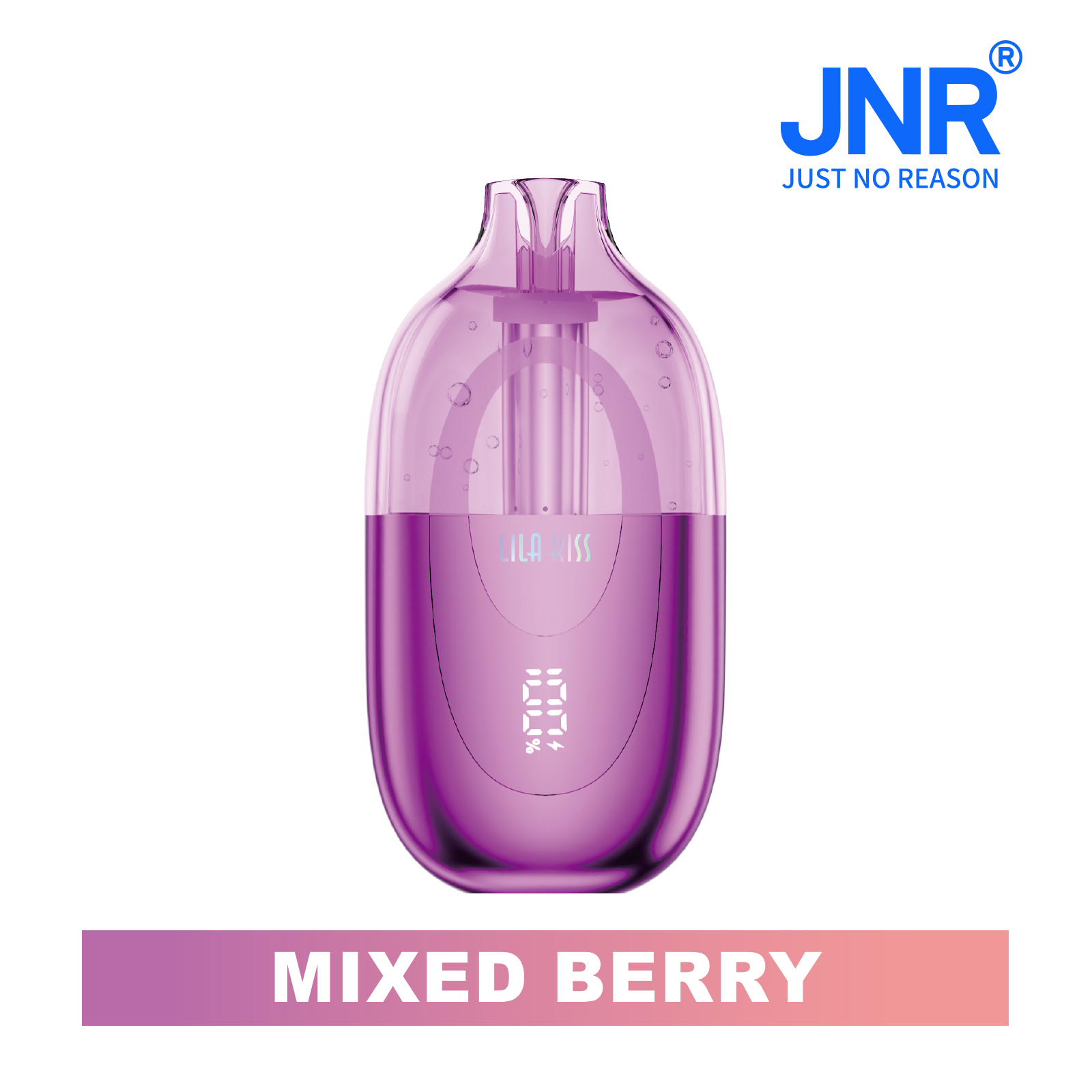 （NEW）JNR Lila Kiss 60K  Puffs Prefilled Vape |  Rechargeable Transparent Pod Tank