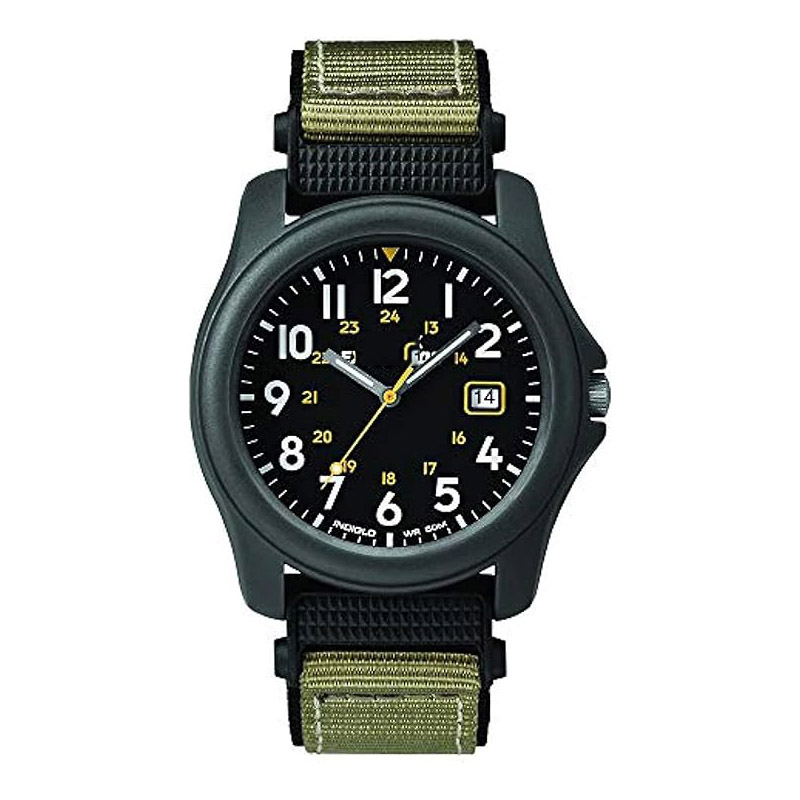 KINDWIN Men's Adventure Series Camper Nylon/Leather Strap Watch