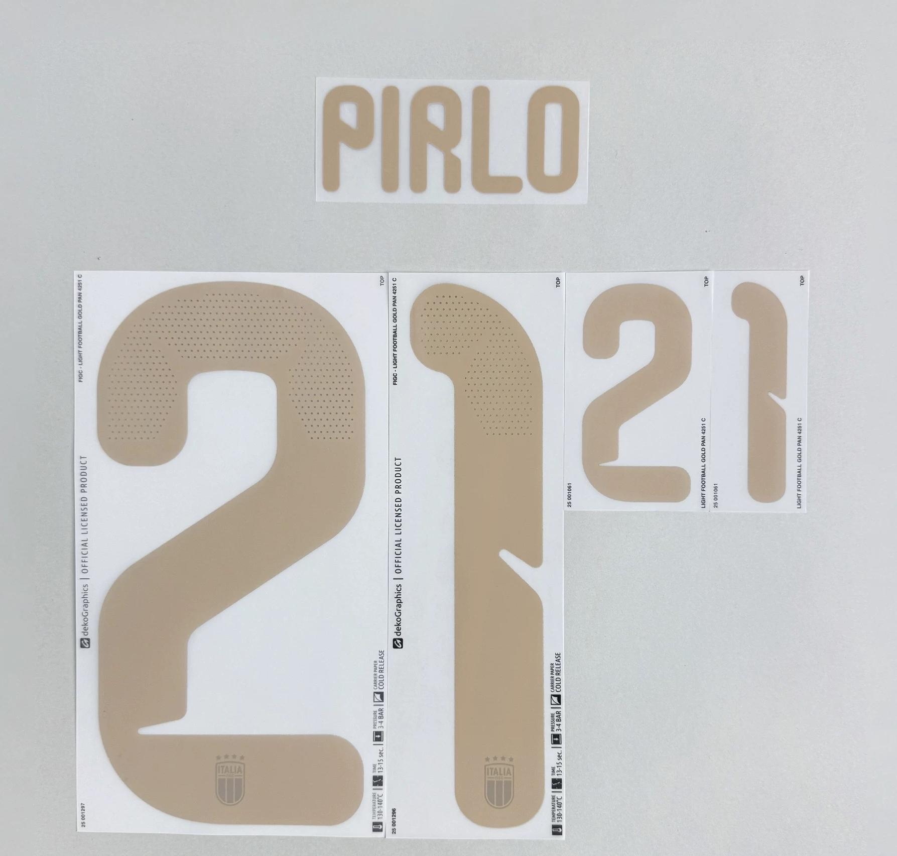 PIRLO #21 Italy 2026 World Cup Home Football Soccer Name & Number Set