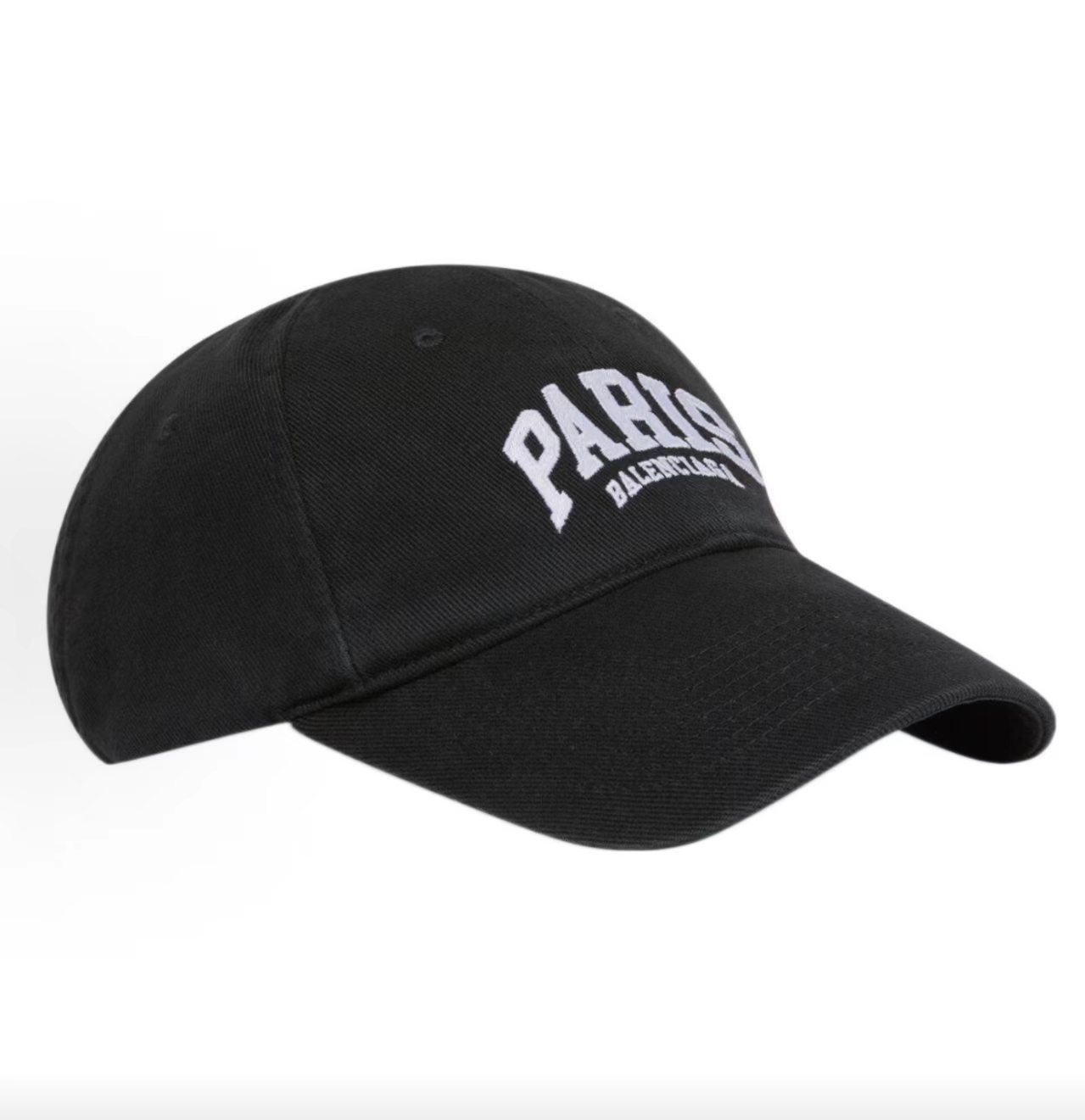Balenciaga Paris Logo Black Baseball Cap