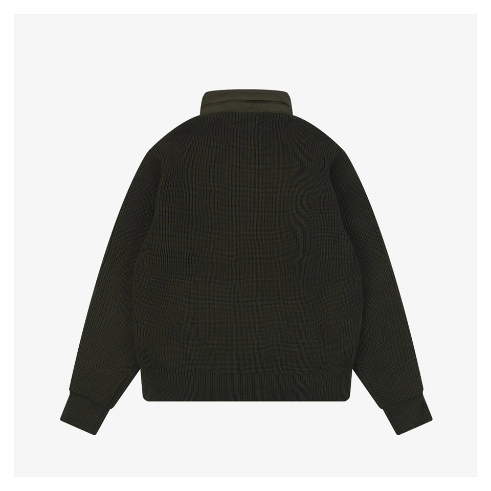 Mxxcler Cardigan Down Knit Jacket (Green/Black/White)