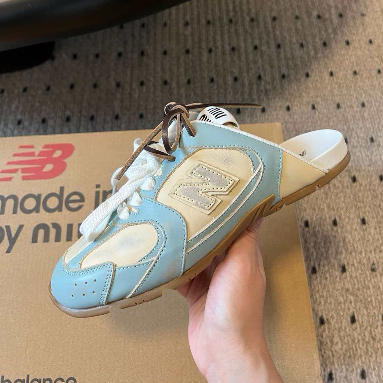 New Balance × Miu Miu 530 SL Leather Mule