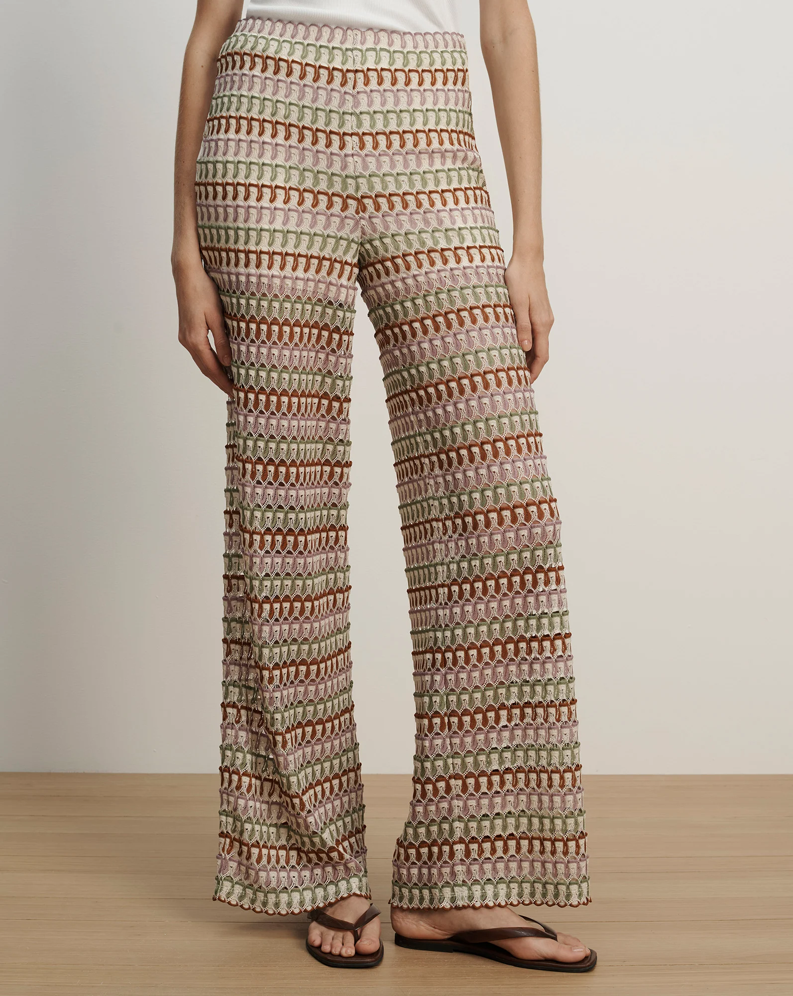 Fatima Crochet Wide-Leg Pant