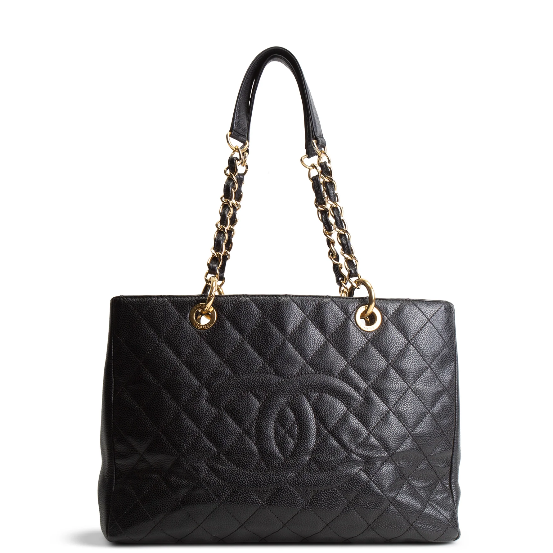 CHANEL Caviar Grand Shopping Tote - Black