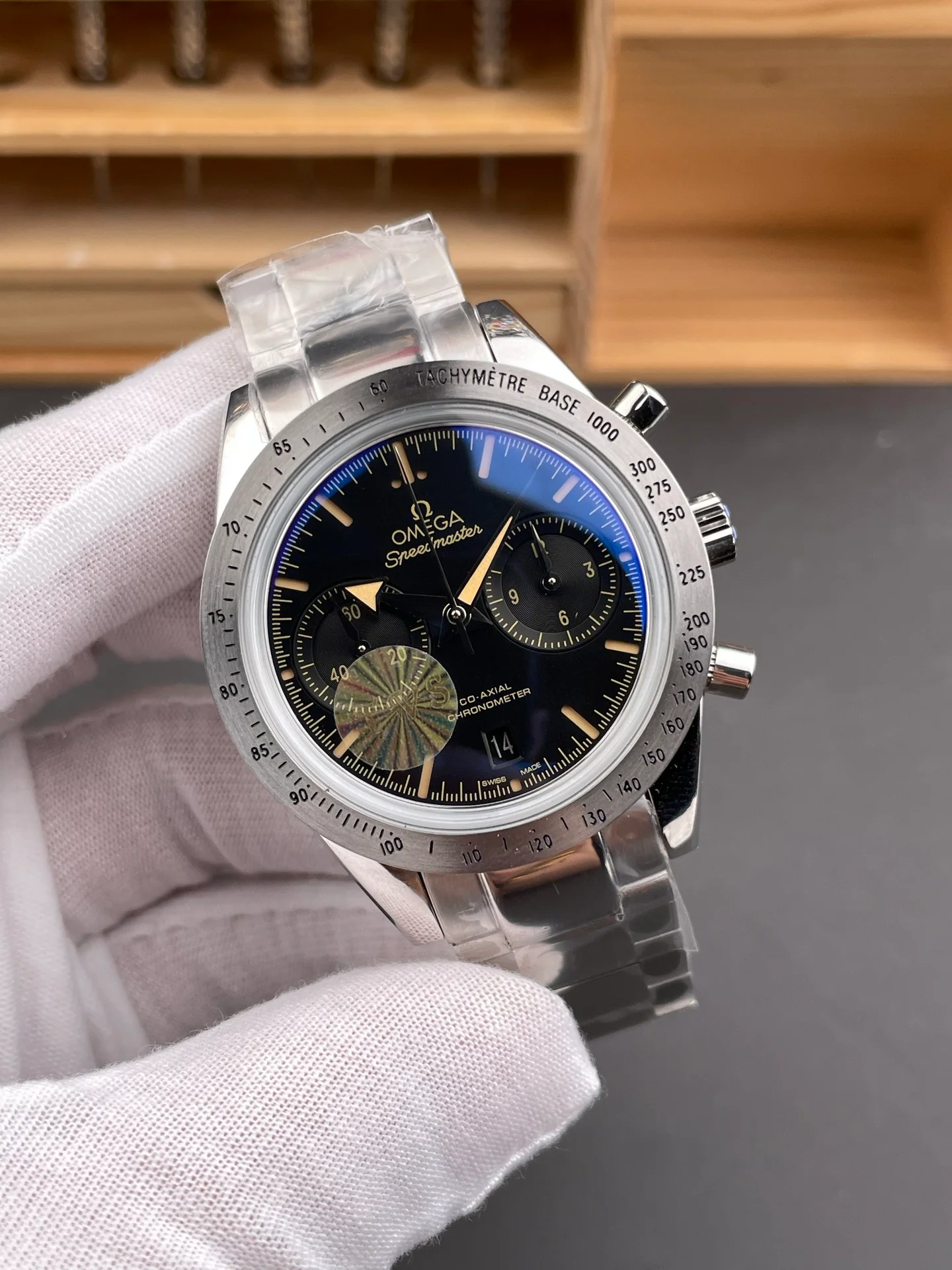 Speedmaster, Steel Bezel Black Dial