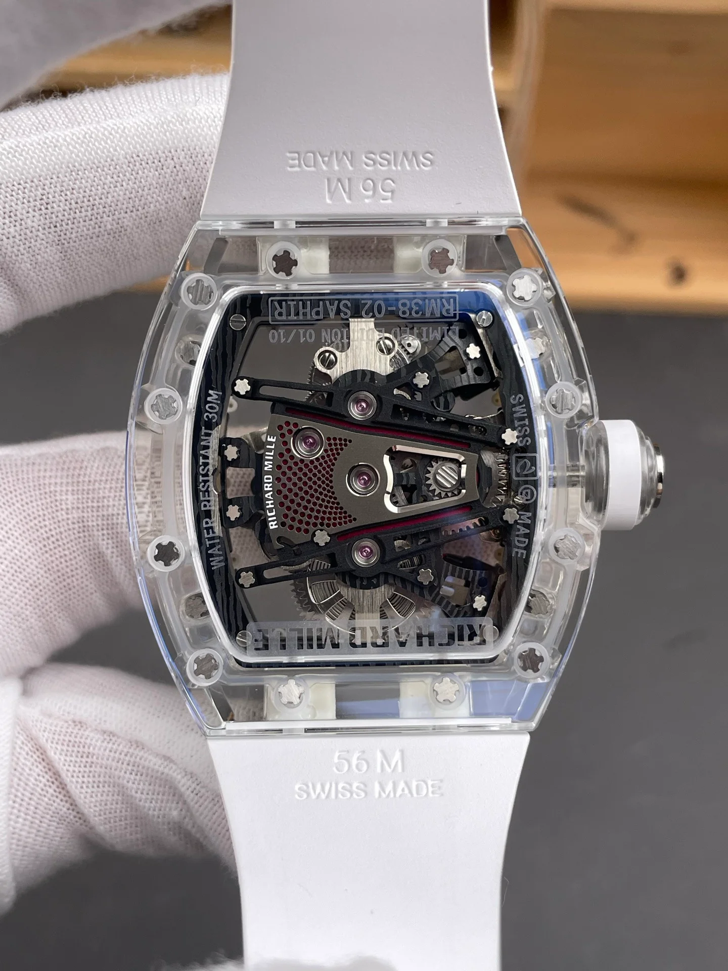 RM38-02 Transparent Sapphire Case