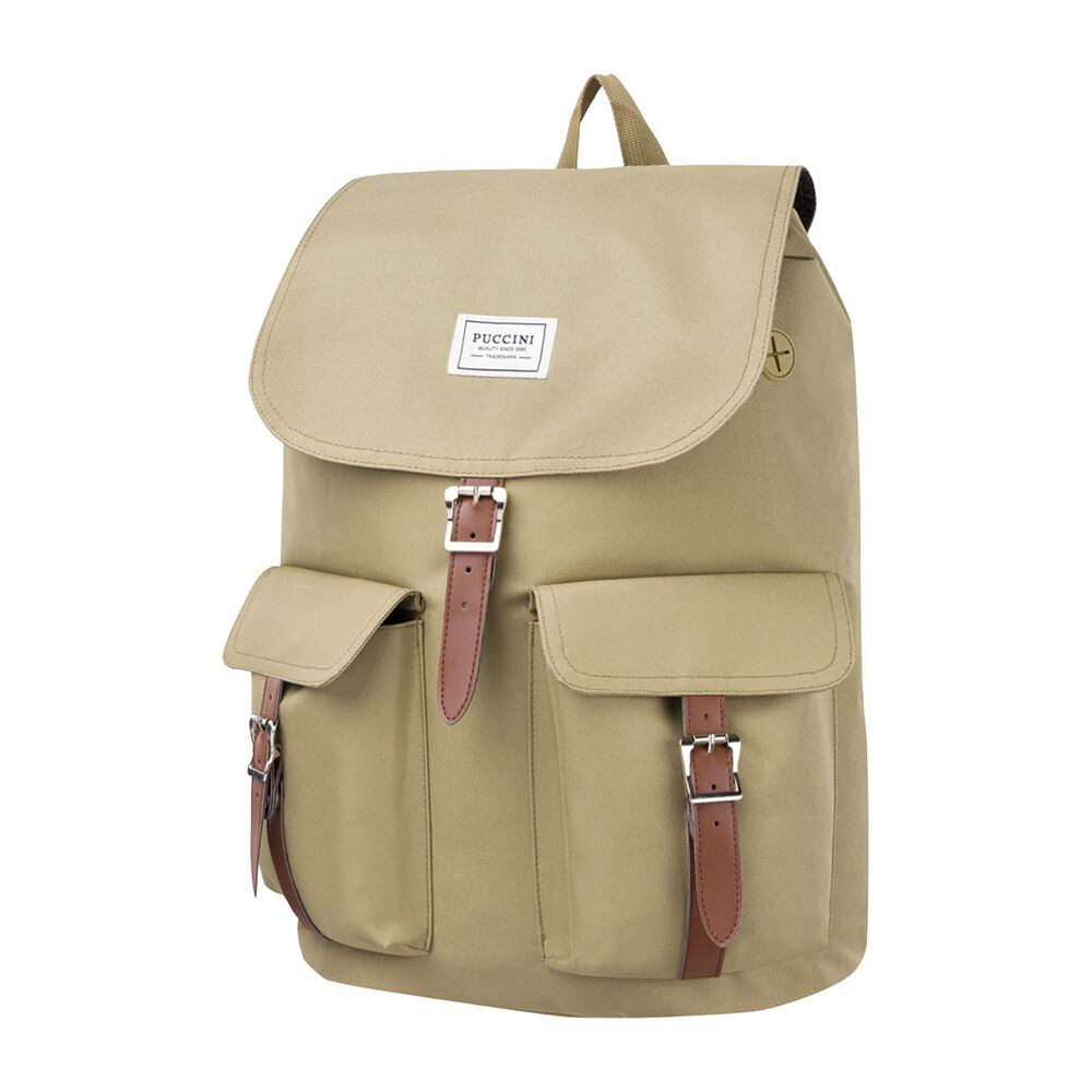 PUCCINI Plecak miejski materiałowy Puccini Legacy, 20 l, beżowy