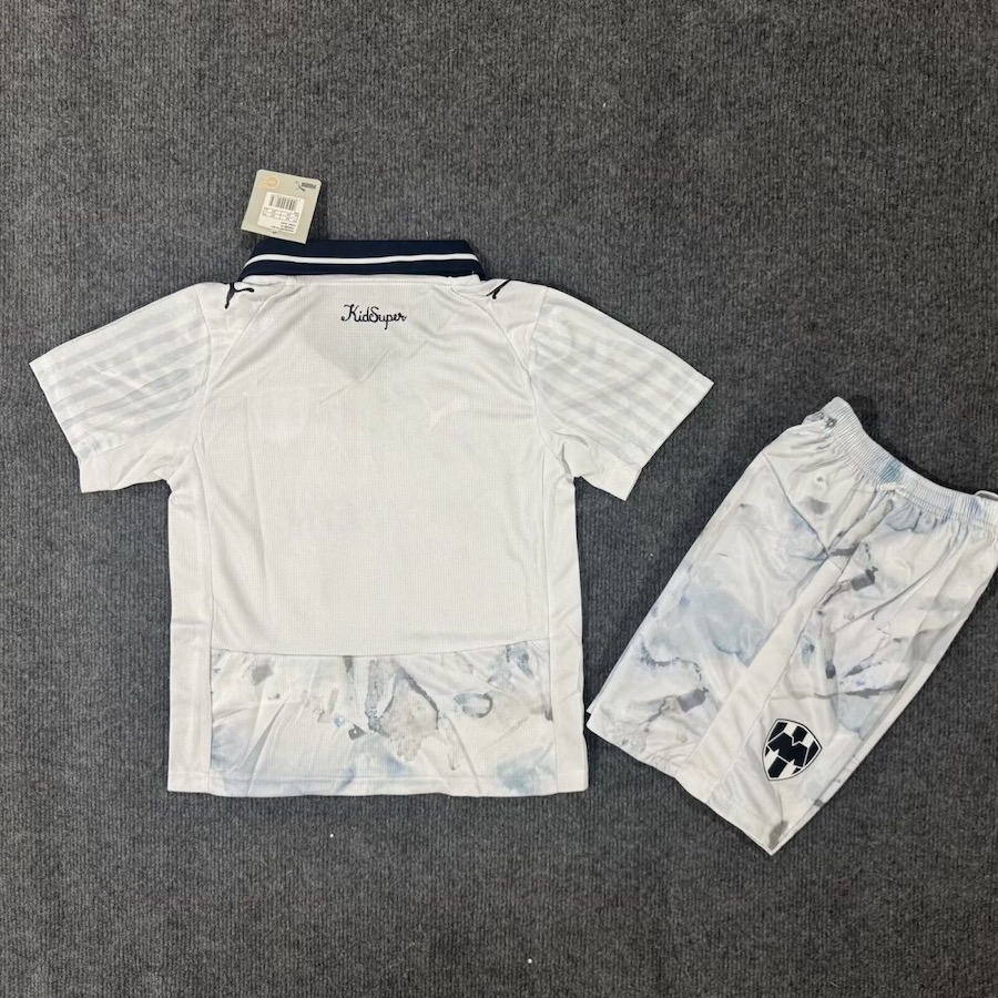 2025-26 Monterrey Kid Football Kit Home White Training Jersey
