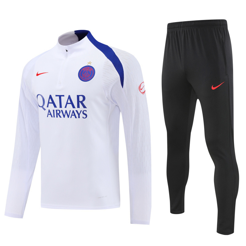 Kids PSG Training Kit (Sweatshirt+Pants) White 2025/26
