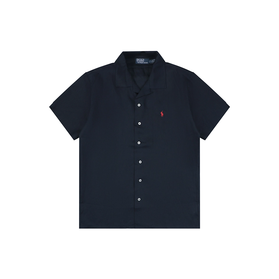 Ralph Lauren Linen Pony Logo T-Shirt (Blue/Navy)
