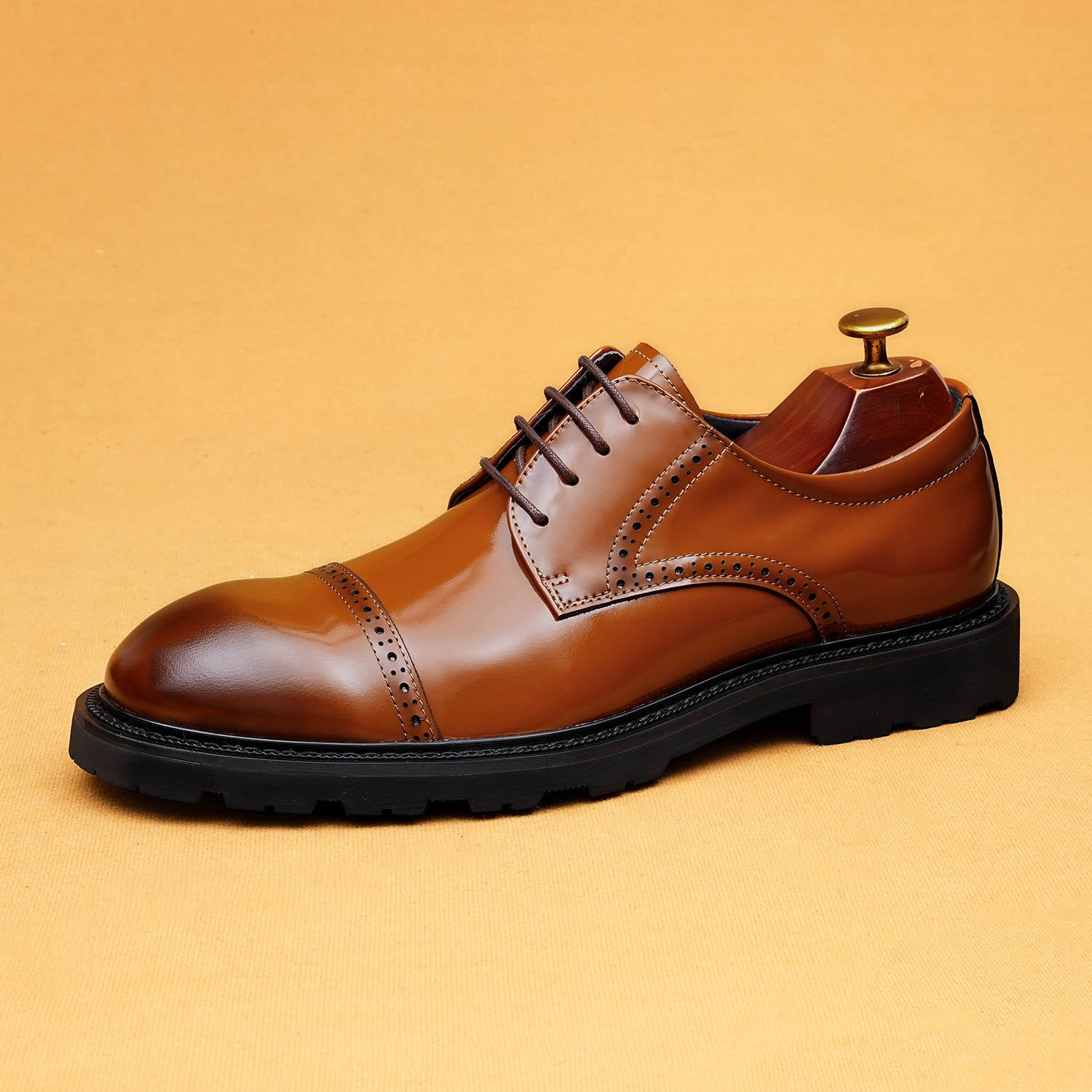 2026 New Men’s Brogue Business Derby Shoes 25869