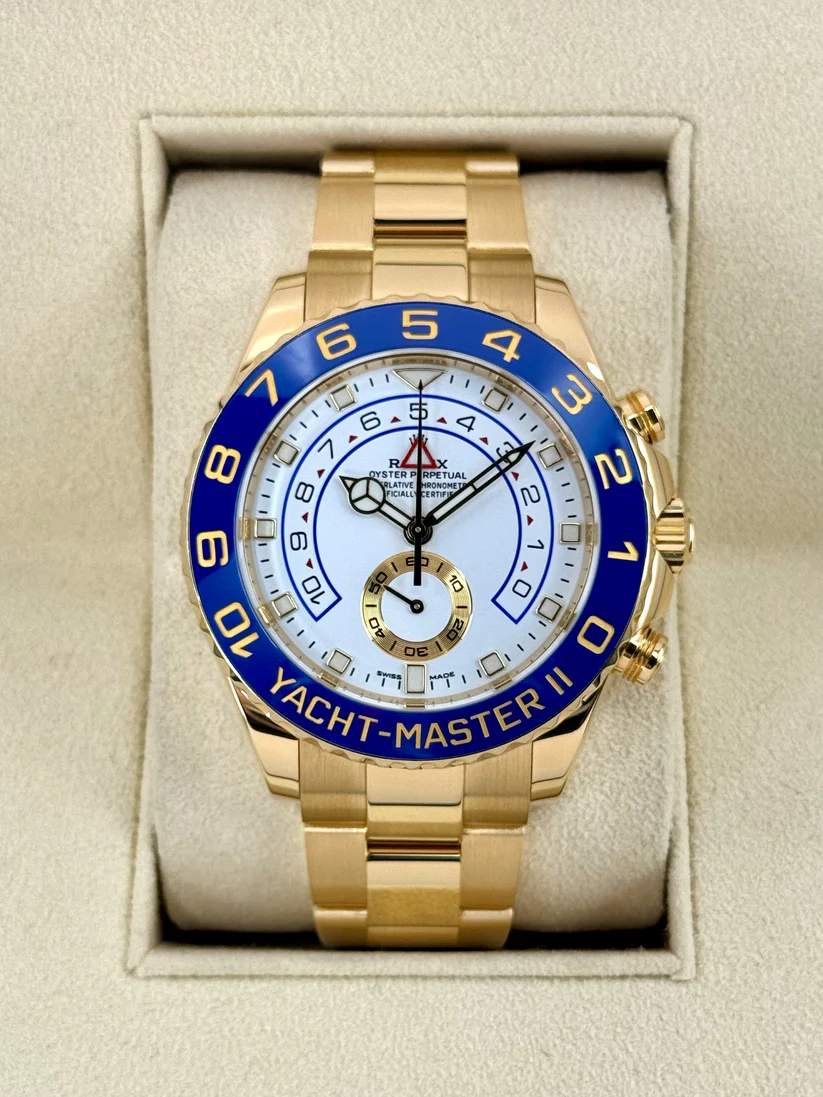 [2026 Mirror Grade]Rolex Yacht-Master II 44mm 116688 18K Yellow Gold White Dial